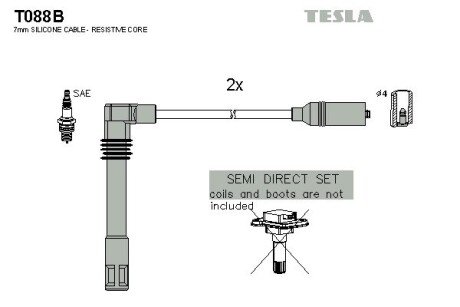 Комплект кабелiв запалювання TES TESLA T088B