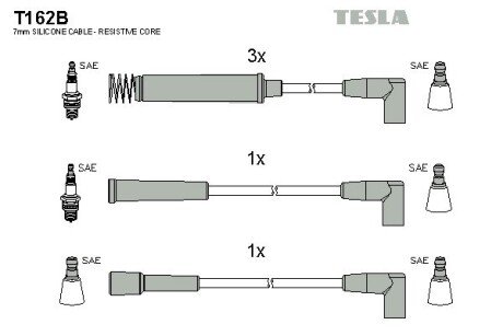 Комплект кабелiв запалювання TES TESLA T162B