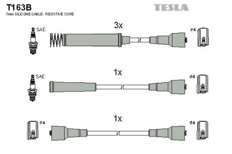 Комплект кабелiв запалювання TES TESLA T163B