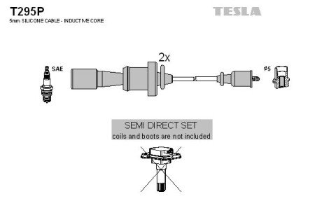 Комплект кабелiв запалювання TES TESLA T295P