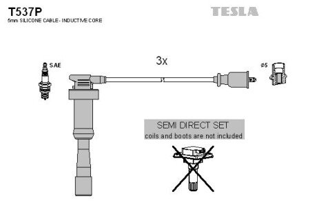 Комплект кабелiв запалювання TES TESLA T537P