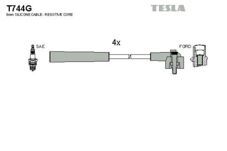 Комплект кабелiв запалювання TES TESLA T744G