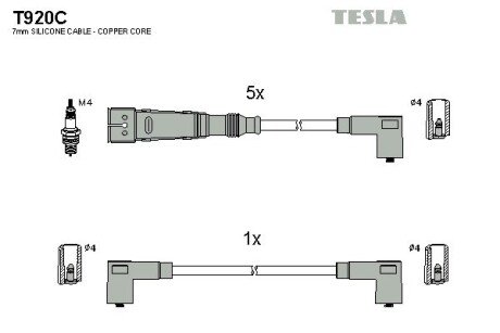 Комплект кабелiв запалювання TES TESLA T920C