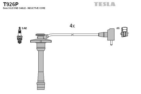 Комплект кабелiв запалювання TES TESLA T926P