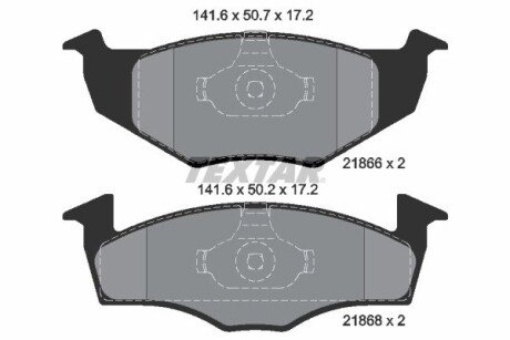 Гальмівні колодки SEAT/SKODA/VW Arosa/Fabia/Fox/Lupo/Polo "F "92>> TEXTAR 2186602