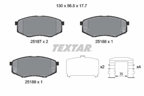 Гальмівні колодки до дисків TEXTAR 2518704