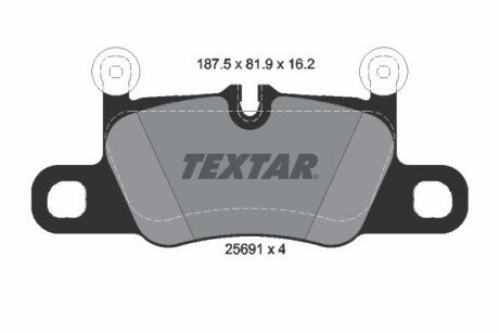 Комплект гальмівних колодок TEXTAR 2569101