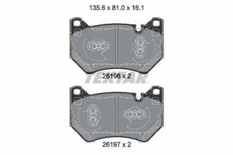 Комплект гальмівних колодок TEXTAR 2619601