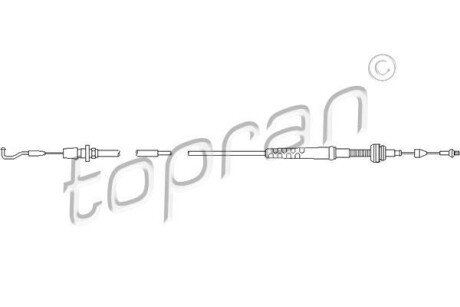 Трос газа TOPRAN TOPRAN / HANS PRIES 102 647