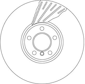 Диск гальмівний BMW 5*(F07,F10)/ 7(F01,F02) "FL "D=374mm "08>> TRW DF6622S