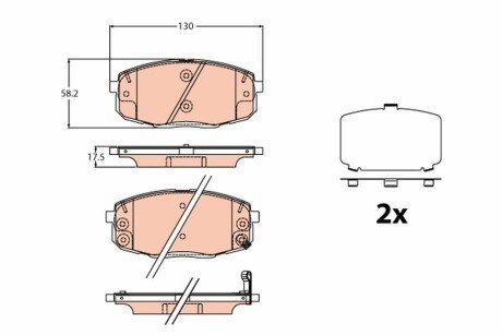 Гальмівні колодки, дискові TRW GDB2192