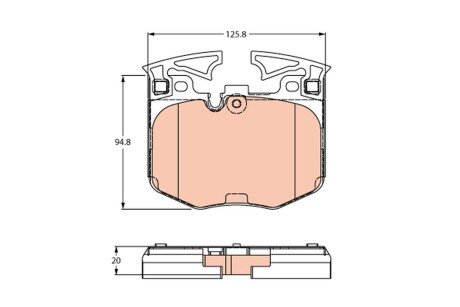 Гальмівні колодки дискові BMW 3(G20)/5(G30)/7(G11)/X5(G05) "F "14>> TRW GDB2260 (фото 1)