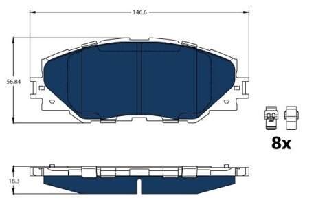 Гальмівні колодки, дискові TRW GDB3424BTE