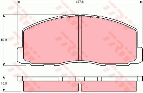 Гальмівні колодки дискові ISUZU (GM) - LONSDALE - MITSUBISHI Aska/YD/Colt/Cordia/Galant/Lancer/Lanc ="" TRW ="GDB355"