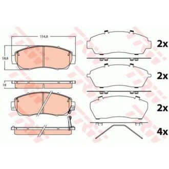 Гальмівні колодки TRW GDB3581 (фото 1)