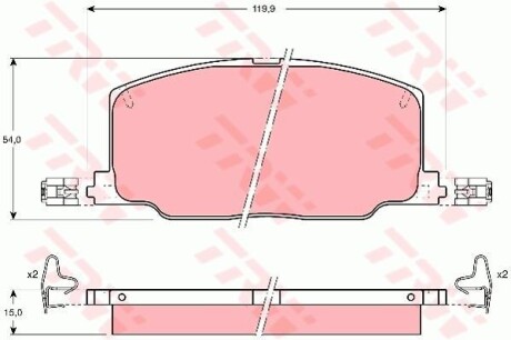 Гальмівні колодки, дискові TRW GDB798