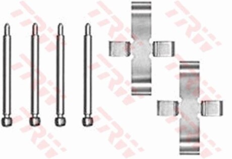 Монтажний к-кт гальмівних колодок TW TRW PFK198