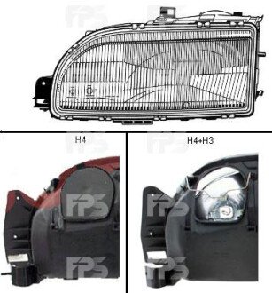 Фара передня TYC FP 2551 R1-T