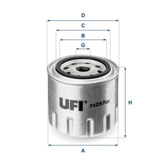 Масляний фiльтр UFI 23.257.00