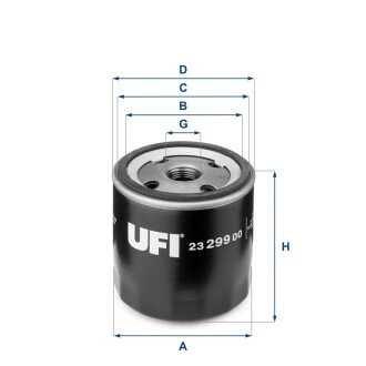 Масляний фiльтр UFI 23.299.00