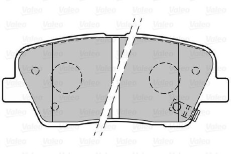 Гальмівні колодки дискові HYUNDAI/KIA Genesis/SantaFe/SorentoII "2,0-5,0 "R "08>> ="" Valeo ="301134"