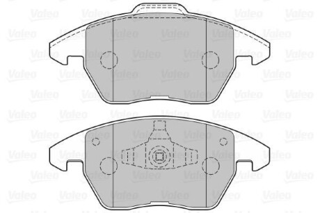 Гальмівні колодки дискові CITROEN/PEUGEOT C4/207/208/3008/307/308/RCZ "1,6-2,0 "F "03>> ="" Valeo ="301715"