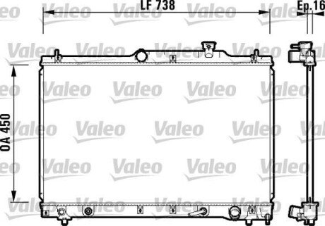 Радіатор охолоджування VL Valeo 734201