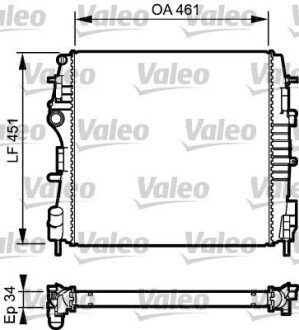 Радіатор V734922 Valeo 734922