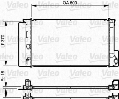 Радіатор охолоджування VL Valeo 735250 (фото 1)