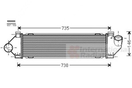 Інтеркулер FORD MONDEO/ VOLVO S60 10/10 &gt; 18 Van Wezel 18004480 (фото 1)