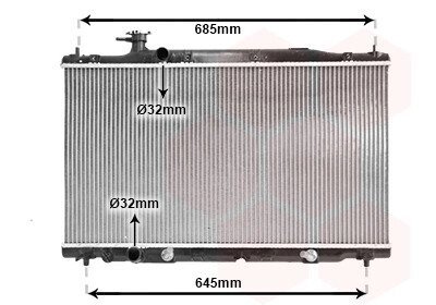 Радіатор охолодження CR-V 20i AT 06- Van Wezel 25002226