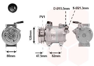 Компресор кондиціонера MITSUBISHI L200 / Pajero Sp 2.5D 06+ Van Wezel 3201K700