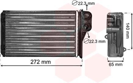 Радіатор пічки Van Wezel 40006292