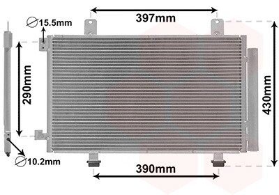 Радіатор кондиціонера SX4/SEDICI ALL 05- Van Wezel 52005090