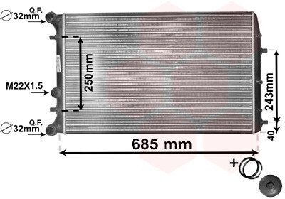 Радіатор охолодження Van Wezel 76002006