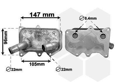 Радіатор масляний iX35/SantaF/Sorento 09- Van Wezel 83003215