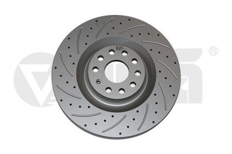 Диск гальмівний передній Skoda Superb (08-13)/VW Golf (06-13), Passat (06-11) перфорований (Geomet) Vika 66151717001 (фото 1)