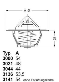 Термостат Chrysler Cirrus Jeep Cherokee ="" WAHLER 300090