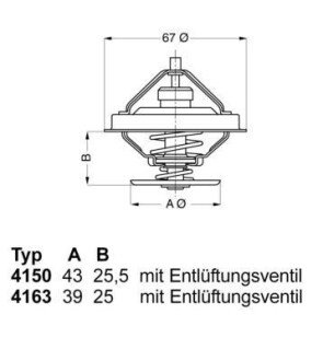 Термостат MB Actros Atego Axor LK LP MK NG SK Unimog Vario ="" WAHLER 415083D50