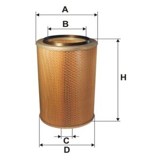 ФІЛЬТР ПОВІТРЯ WIX FILTERS 42208E