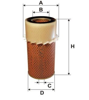 Фільтр повітряний MITSUBISHI AM430/ (WIX-FILTERS) WIX FILTERS WA6104