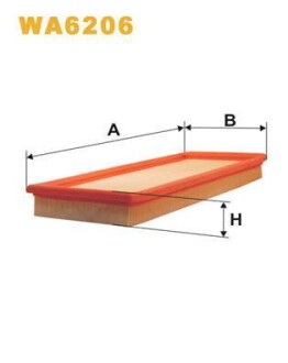 Фільтр повітряний WIX WIX FILTERS WA6206