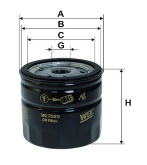 Фільтр оливний WIX WIX FILTERS WL7089