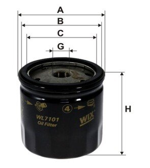 Фільтр масляний WIX WIX FILTERS WL7101 (фото 1)