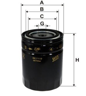 ФІЛЬТР ОЛИВИ WIX FILTERS WL7118