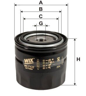 Фільтр оливи WIX FILTERS WL7135