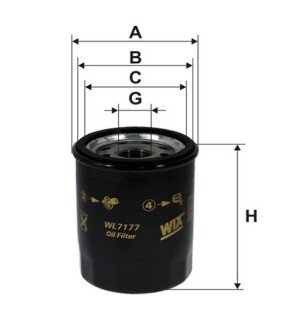 Фильтр масляный WIX WIX FILTERS WL7177