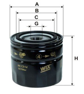 Фільтр оливний WIX WIX FILTERS WL7214