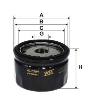 Оливний фільтр WIX WIX FILTERS WL7254