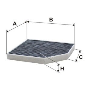 Фільтр салону (вугільний) Audi A4 (B8/8K), A5 (8T), Q5 (8R) WIX WIX FILTERS WP9329 (фото 1)